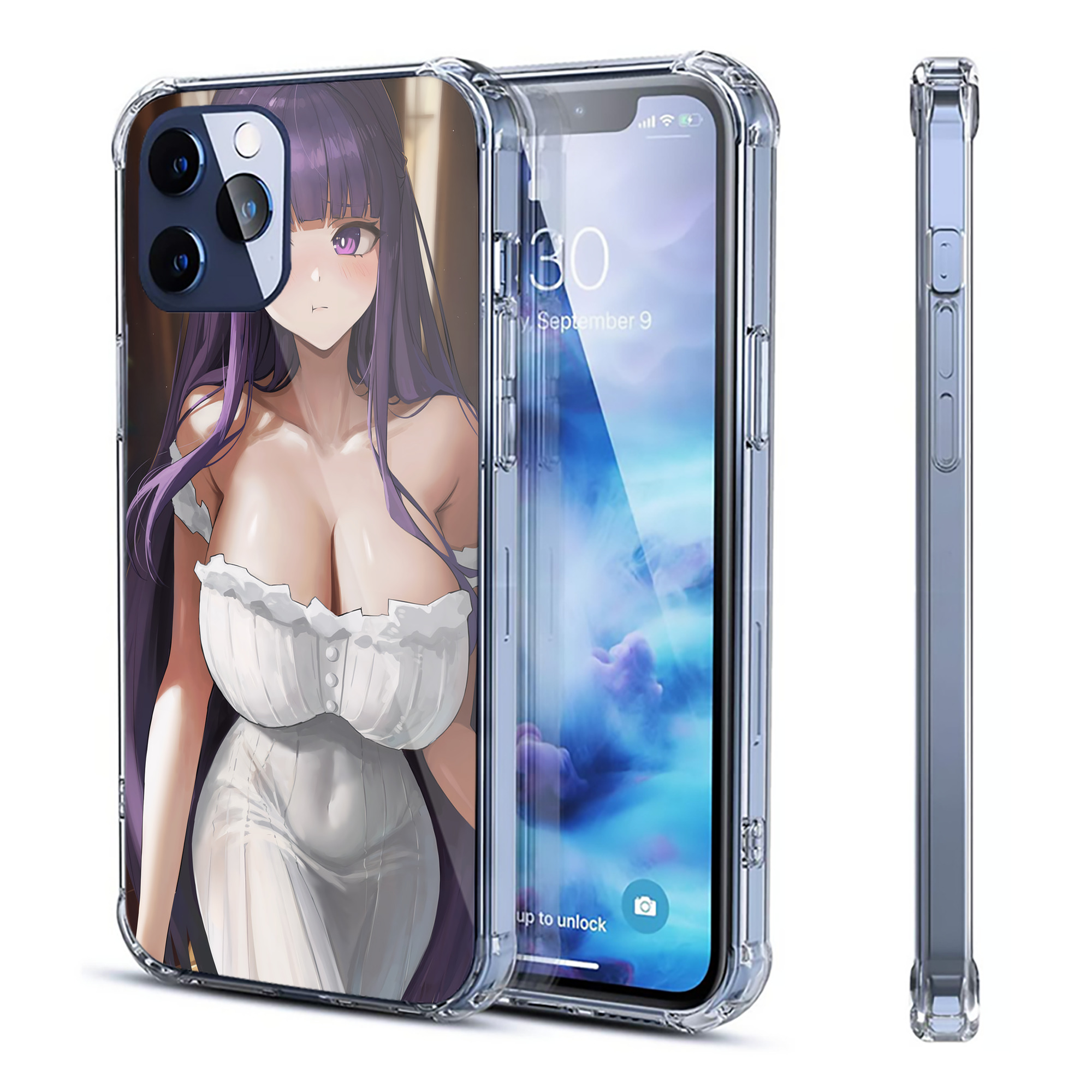 （画像用） 葬送のフリーレン Frieren 【iPhone 12シリーズ対応】透明スマホケース（クリアソフトケース）
